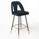 preview thumbnail 42 of 45, Set of 2 Contemporary Velvet Upholstered Bar Stool with Nailheads