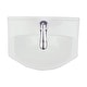 preview thumbnail 20 of 18, White Cabinet Vanity Sink Mahayla 17-3/4" Porcelain Sink with Faucet, Drain and Overflow Renovators Supply
