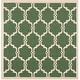 preview thumbnail 50 of 104, SAFAVIEH Courtyard Charleen Indoor/ Outdoor Waterproof Patio Backyard Rug 4' x 4' Square - Dark Green/Beige
