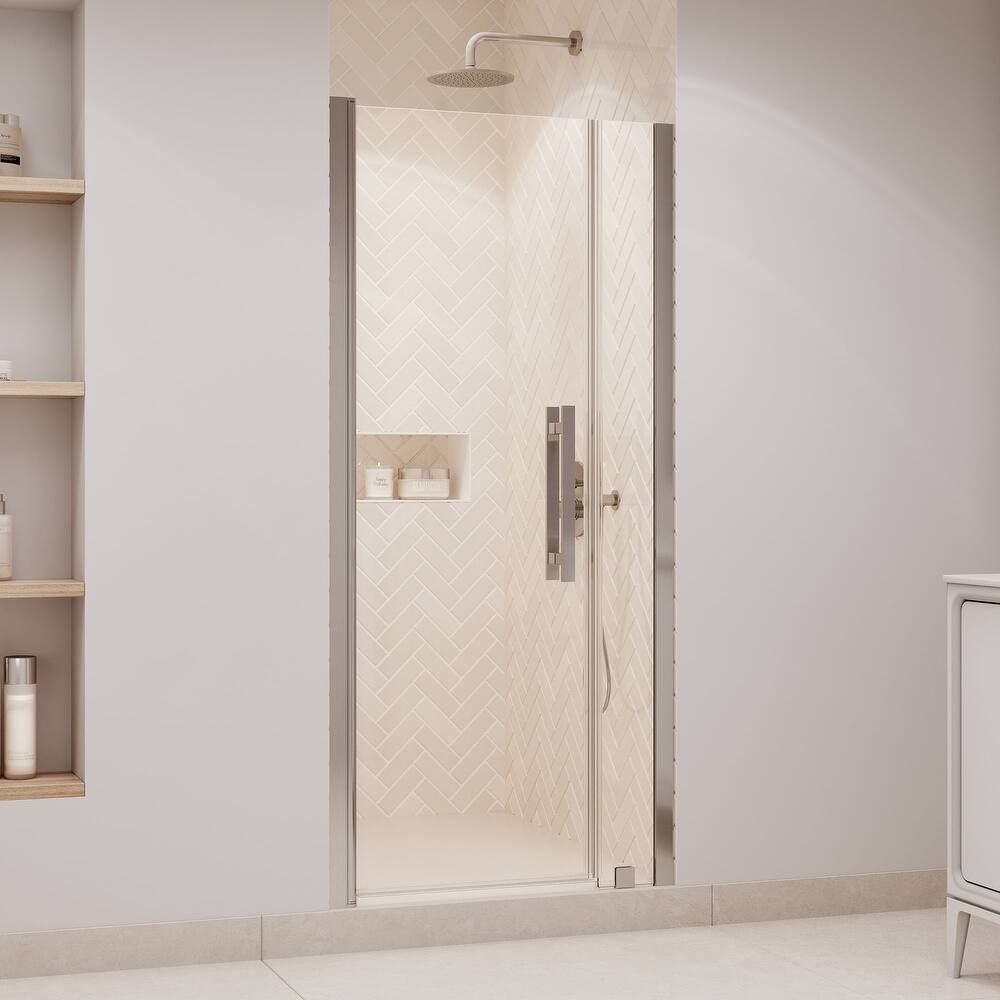 Pasadena Alcove Frameless Pivot Shower Door, 2025