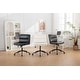 preview thumbnail 2 of 43, Roundhill Bizerte Adjustable Swivel Criss Cross Chair, Wide Seat Office Chair Vanity Chair