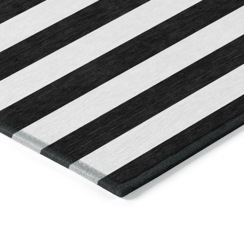 Tari Stripe Weather Resistant Blended Style Runner Outdoor Rug - 8' Runner