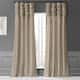 Exclusive Fabrics Ruched Faux Solid Taffeta Curtain (1 Panel) - 50 X 120 - Antique Beige