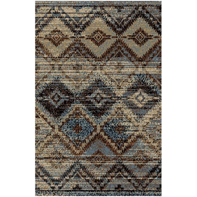American Destination Big Sky Blue Lodge Area Rug - 2'3"x3'3"