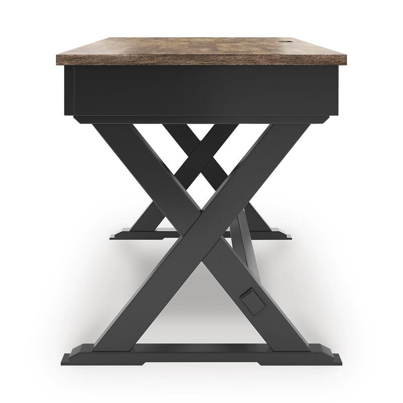 Signature Design by Ashley Wildenauer Brown/Black 60" Home Office Desk