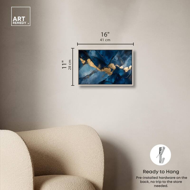 Dark Texture Golden Touch I Canvas by Art Remedy