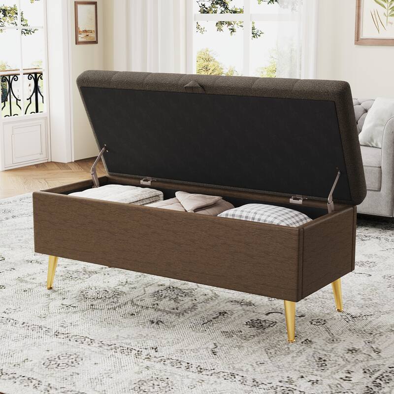 Modern Storage Ottoman Bench