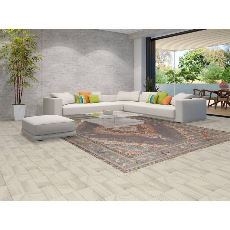 Gray Tabriz Persian Vintage Area Rug Hand-Knotted Wool Carpet - 9'10"x 12'0"