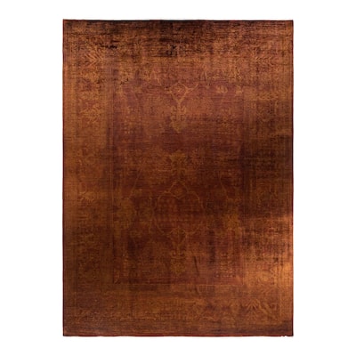 Vibrance, One-of-a-Kind Hand-Knotted Area Rug - Brown, 10' 1" x 13' 10" - 10' 1" x 13' 10"