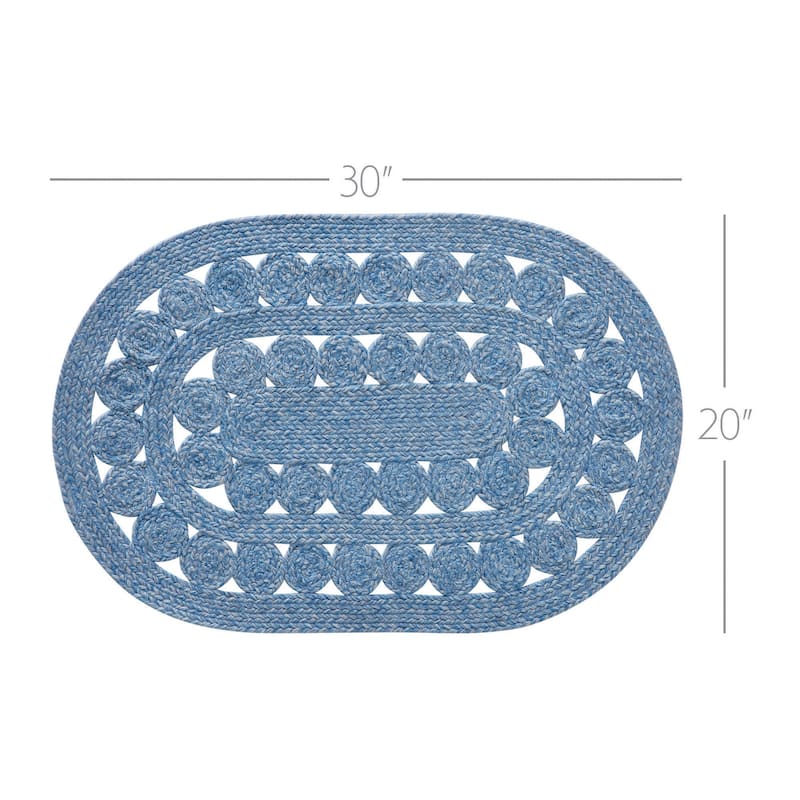 Celeste Blended Blue Indoor/Outdoor Rug Oval 20x30