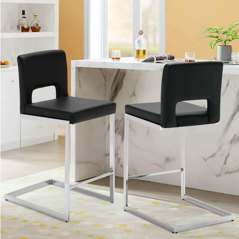 26" Counter Height Bar Stools Set of 2/3 with Metal Frame - 18"W x 23"D x 37.6"H