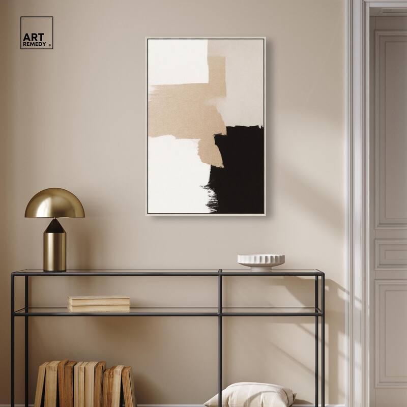 Beige and Black II Canvas by Art Remedy