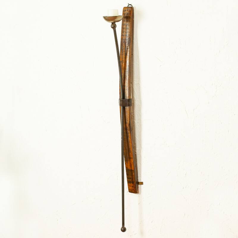 Novica Handmade High Hacienda Lights Iron And Wood Wall Sconce