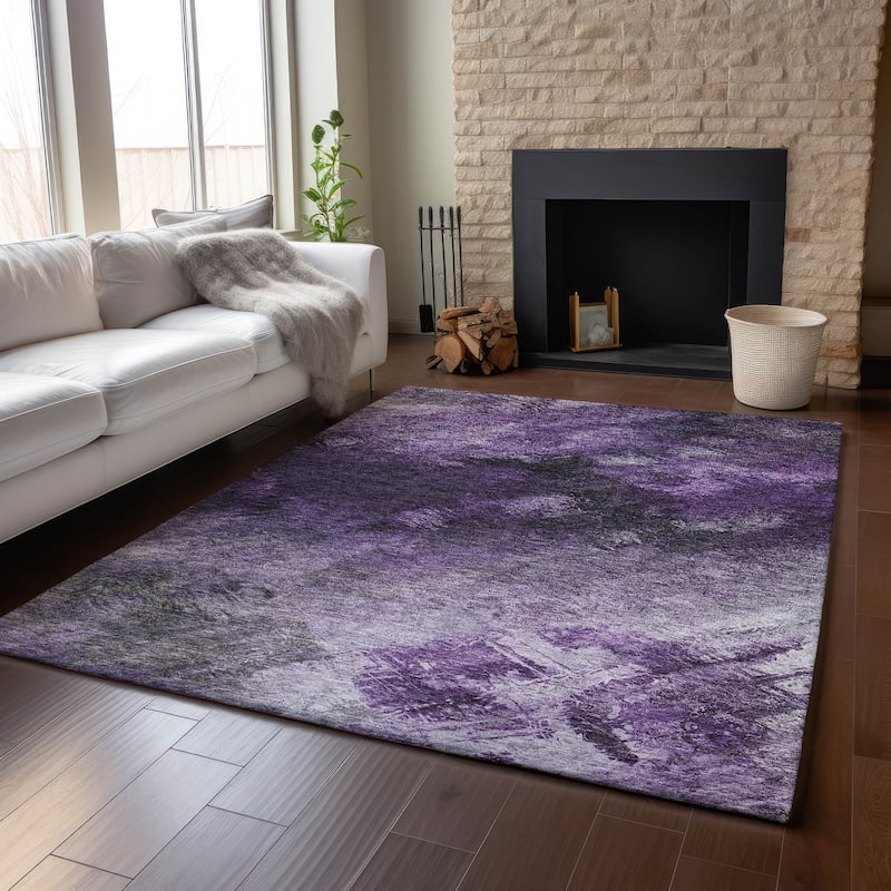 Premium Washable Super Soft Contemporary Abstract Mayfield Rug