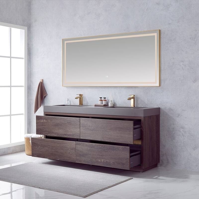 Miseno MV703072 Huesca 72" Free Standing Double Basin Vanity Set with