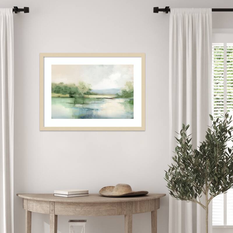 Brushstrokes of Nature No. 1 by Irena Orlov Wood Framed Wall Art Print - Svelte Natural