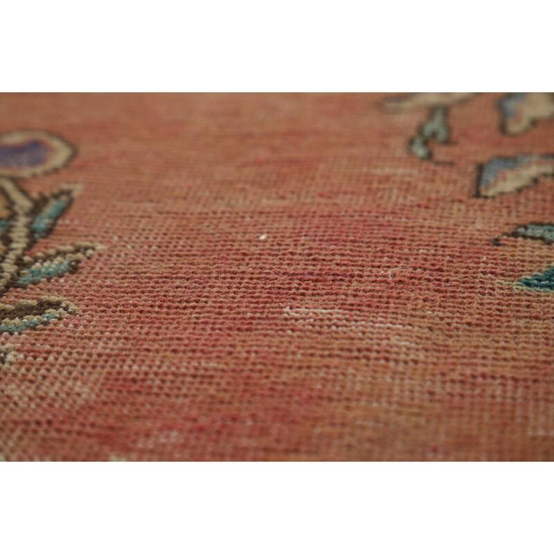 Vegetable Dye Tabriz Persian Vintage Area Rug Handmade Wool Carpet - 9'5" x 12'3"