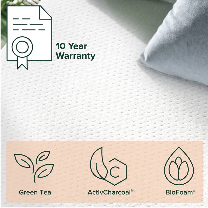 Priage by Zinus 10-inch Green Tea Memory Foam Mattress