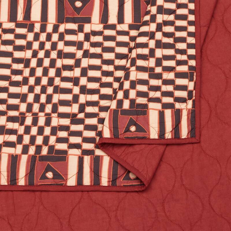 Verona 3-Piece Geometric 100% Cotton Reversible Quilt Set by Jungalow