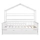 preview thumbnail 5 of 14, Wooden Full Size House Bed with Twin Size Trundle
