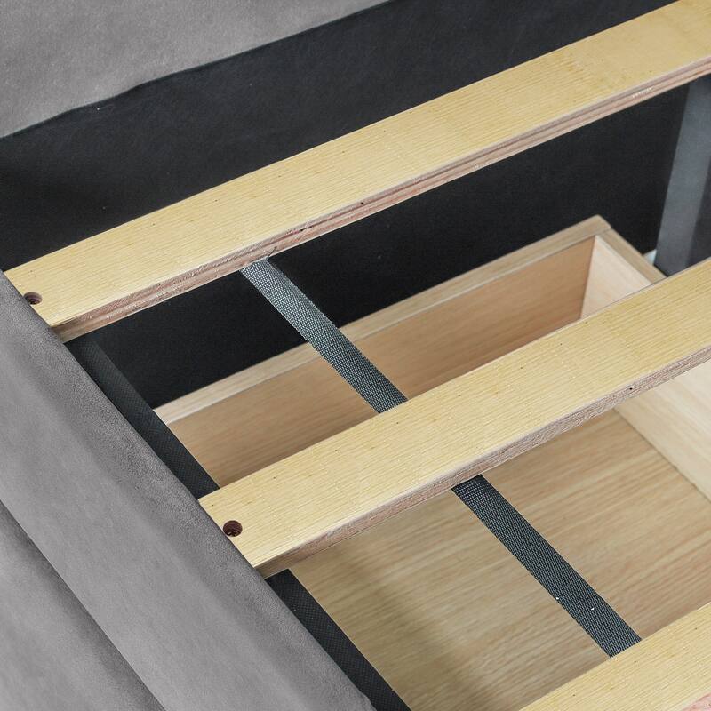 Twin Size Daybed Frame Rays Pattern Design Velvet Upholstered Daybed with 2 Drawers or Trundle, Wood Slat Support