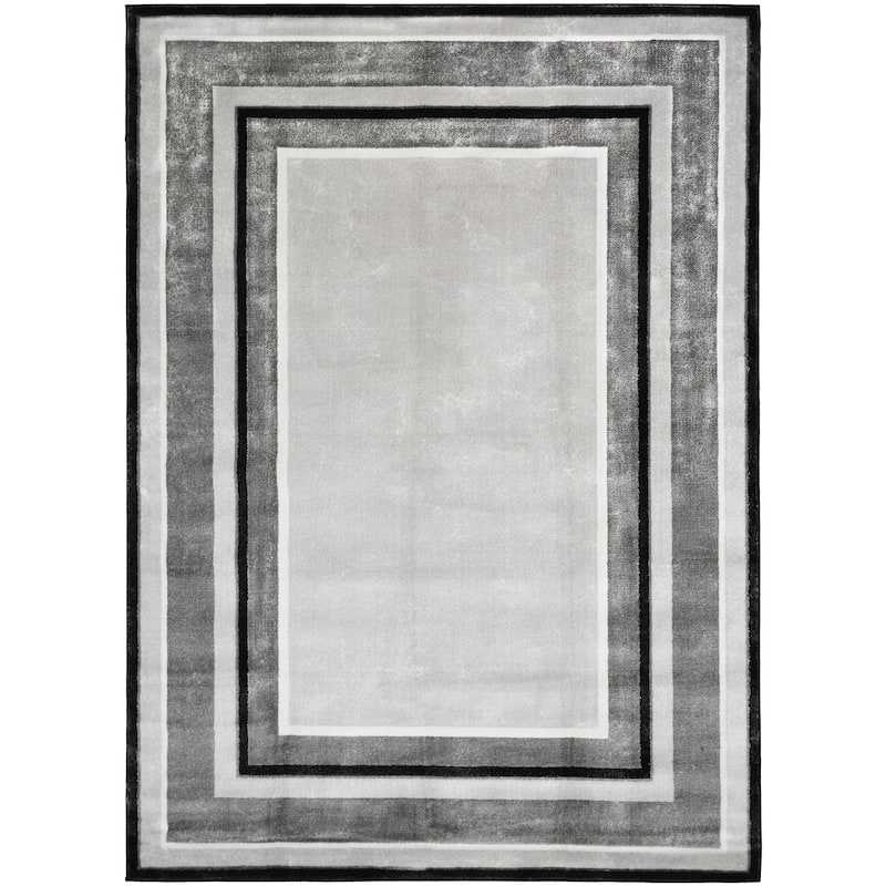 Everest Apollo Gray Modern Area Rug - 5'3"x7'3"