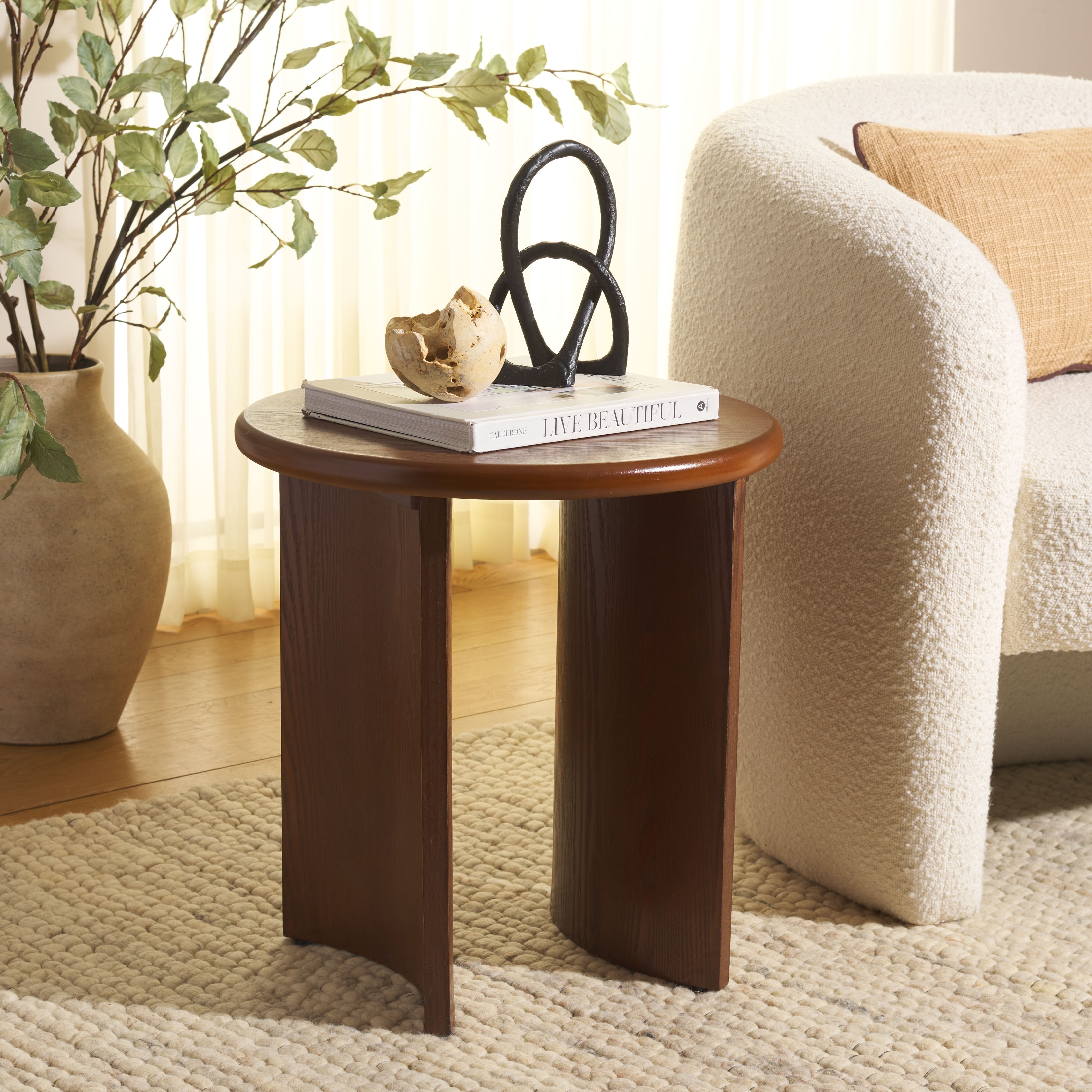 SAFAVIEH Alanka Modern Engineered Wood End Table - 19"W x 19"D x 20"H