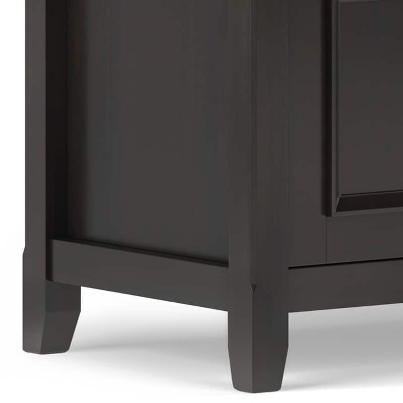 WYNDENHALL Halifax SOLID WOOD 72 inch Wide Transitional TV Media Stand in Hickory Brown For TVs up to 80 inches