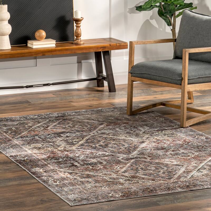Nuloom Zofia SpinClean Vintage Persian Machine Washable Area Rug