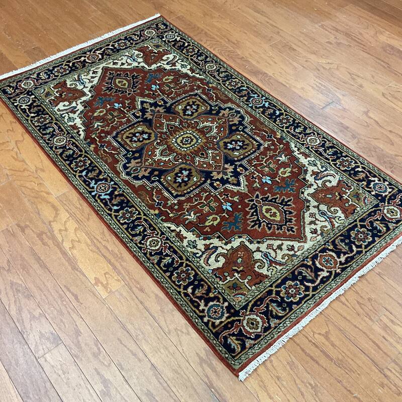 HERAT ORIENTAL Handmade 3' x 5'1 Serapi Wool Rug - 3' x 5'1"