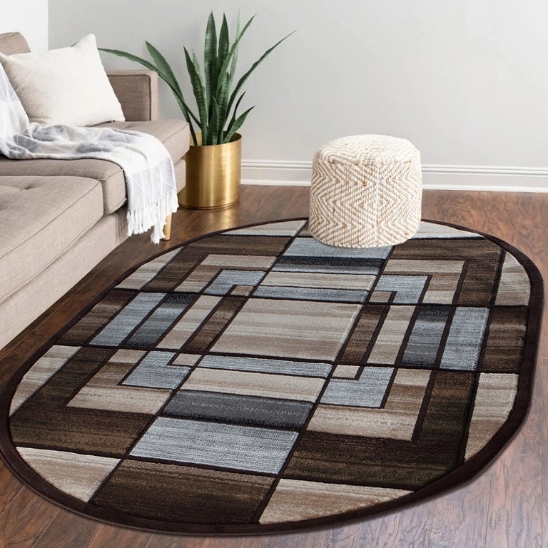 MDA Rugs Orelsi Collection Abstract Area Rug with Hand Carved Accents