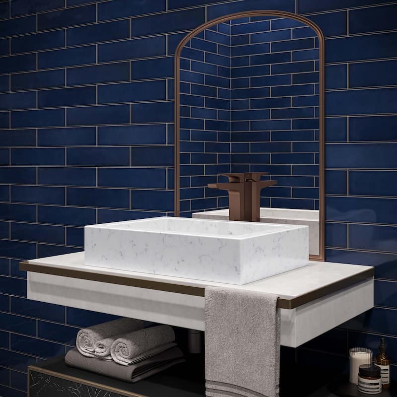 Swiss Madison Voltaire® Rectangular Ceramic Bathroom Vessel Sink