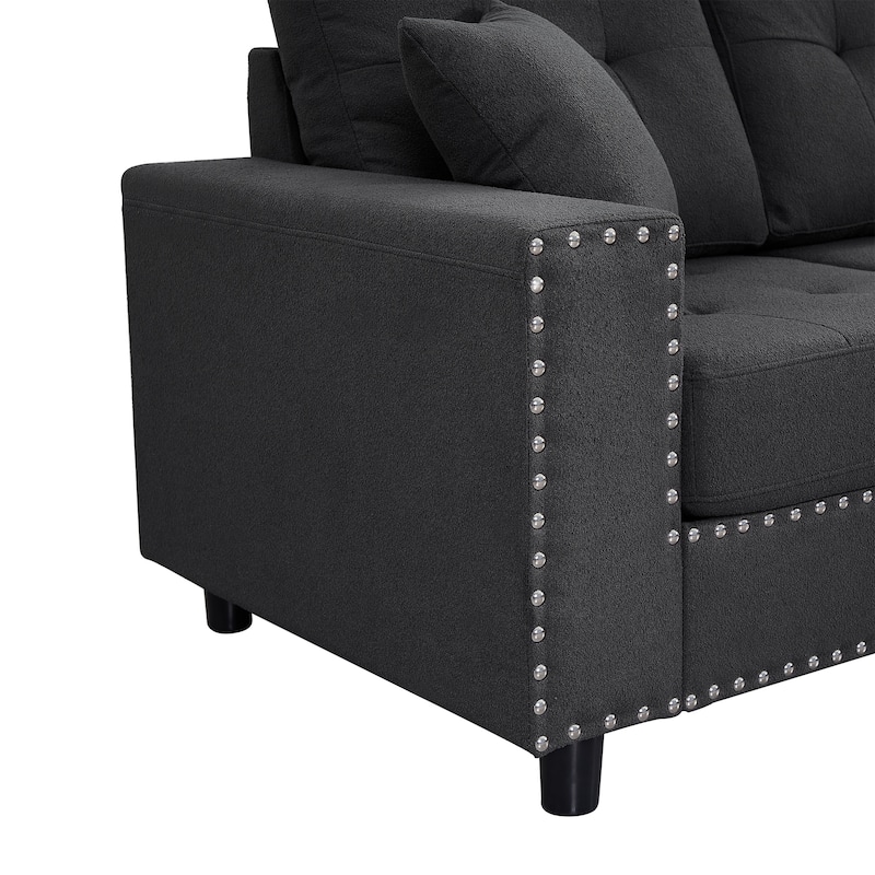 L-Shaped Modular Sectional Sofa with Removable Cushions
