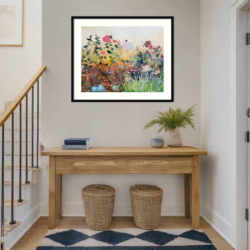 Winter Glow by Claire Whitehead Wood Framed Wall Art Print - Svelte Noir Black