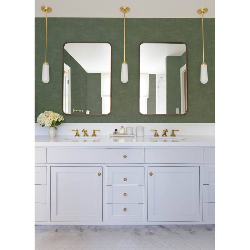 A-Street Prints Reid Evergreen Woven Geometric Wallpaper