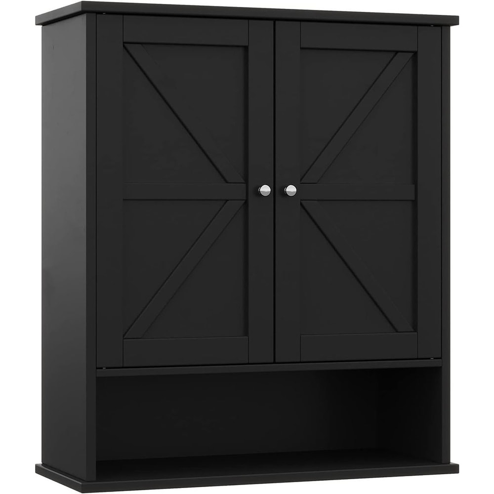 Black outlet wall cabinet