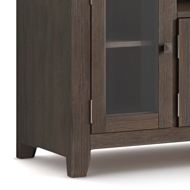 WYNDENHALL Essex SOLID WOOD 72 inch Wide Contemporary TV Media Stand For TVs up to 80 inches