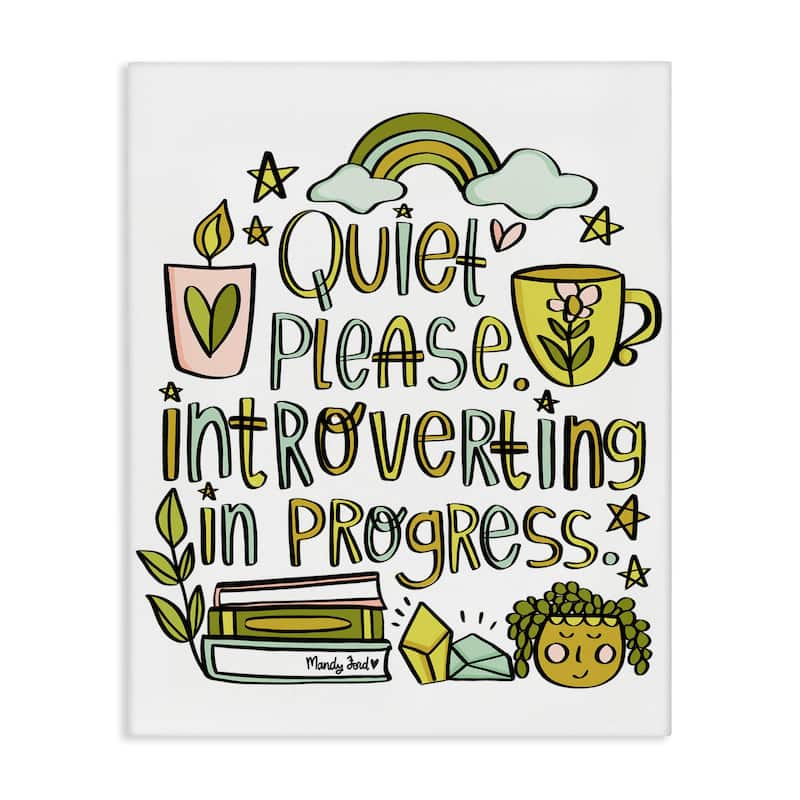 Stupell Introverting In Progress Canvas Wall Art Design By Mandy Ford Art + Illustration - 30 x 40