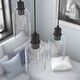 preview thumbnail 1 of 13, Hunter Lochemeade 1-Light Mini Pendant - Kitchen Island, Dining Room - Modern Farmhouse, Contemporary, Industrial Noble Bronze-Seeded Glass