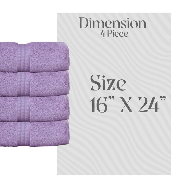 Home Weavers Elegance Essentials 550GSM Cotton Zero Twist Super Absorbent Hand Towel Set of 4