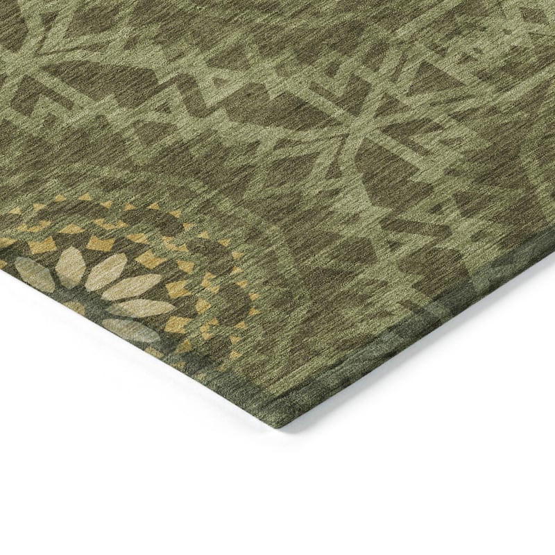 Machine Washable Indoor/ Outdoor Chantille Boho Global Rug