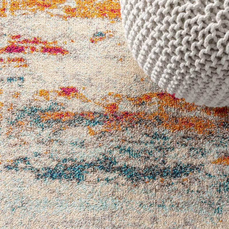 JONATHAN Y Groovy POP Modern Abstract Brushstroke Area Rug