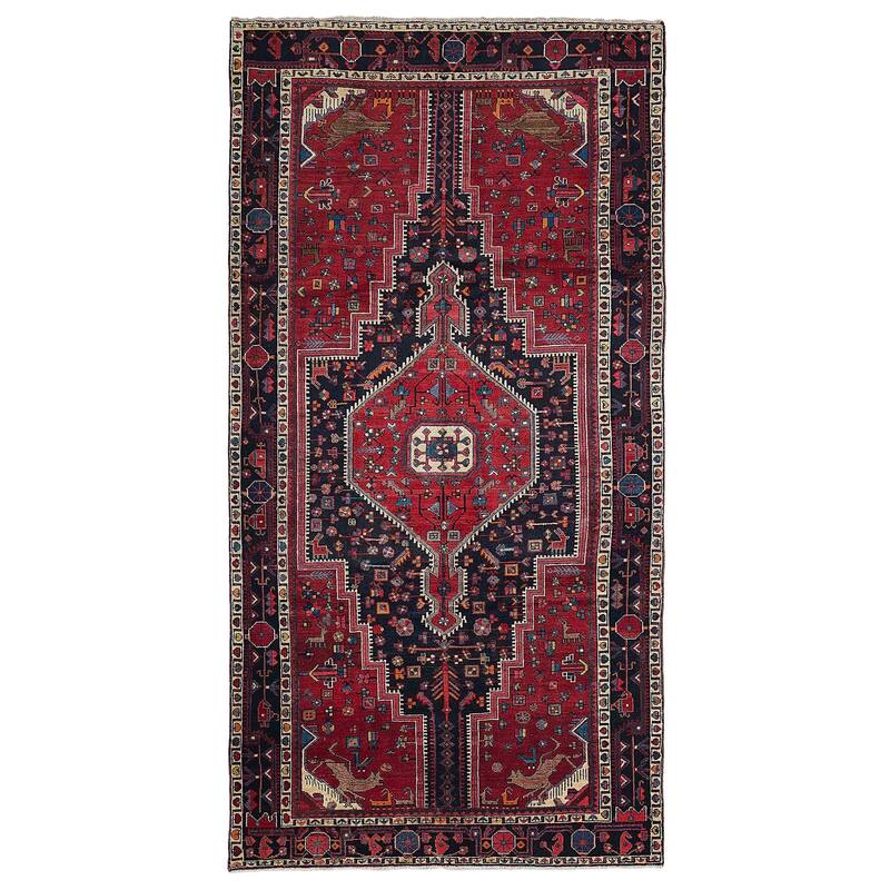 ECARPETGALLERY Hand-knotted Anatolian Vintage Red Wool Rug - 5'9 x 11'5