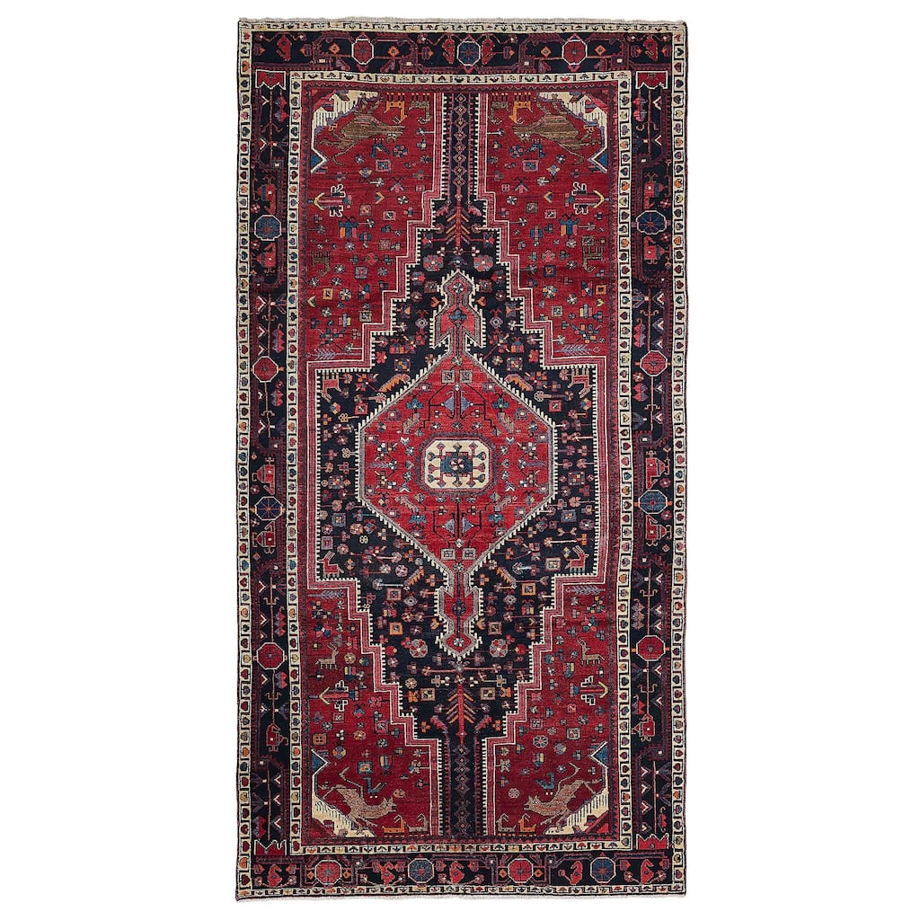 ECARPETGALLERY Hand-knotted Anatolian Vintage Red Wool Rug - 5'9 x 11'5