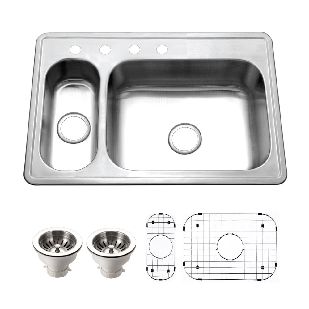 Houzer LHD-3322-C Legend 33" Drop In Double Basin Stainless Steel
