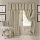preview thumbnail 29 of 31, Elrene Mia Jacquard Blackout Scallop Window Valance - 52" w x 19" l Natural
