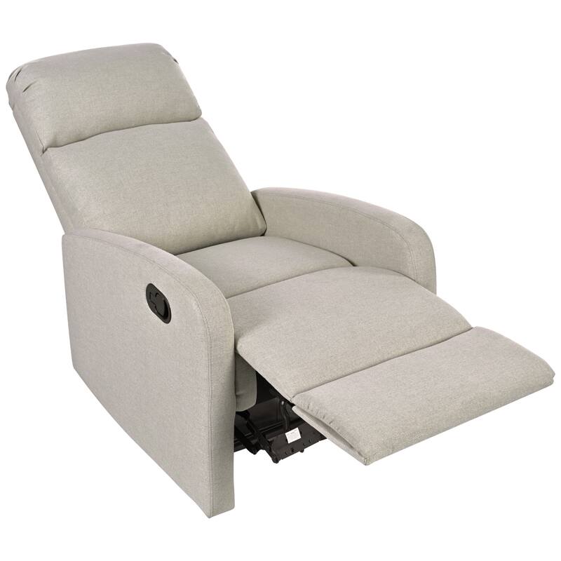 Manual Upholstered Recliner Chair, Modern Recliner Adjustable Single Sofa Chair, High Back Lounge Chairs for Living Room