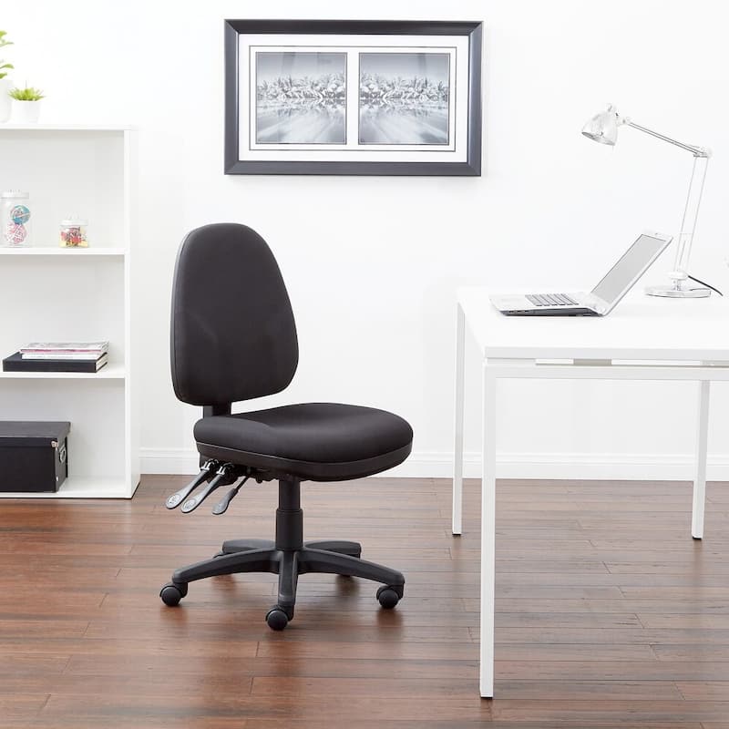 Dual-function Upholstered Cushioned Ergonomic Task Chair