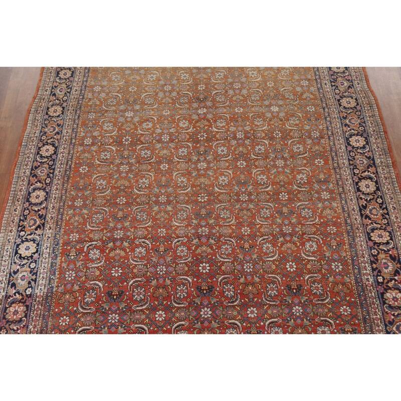 Vegetable Dye Bidjar Persian Antique Area Rug Handmade Wool Carpet - 8'2"x 10'8"