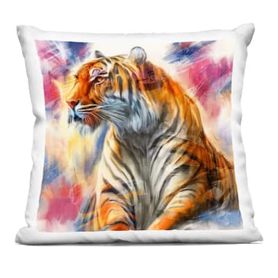 Stupell Fierce & Elegant Tiger Decorative Printed Throw Pillow Design by Kim Allen